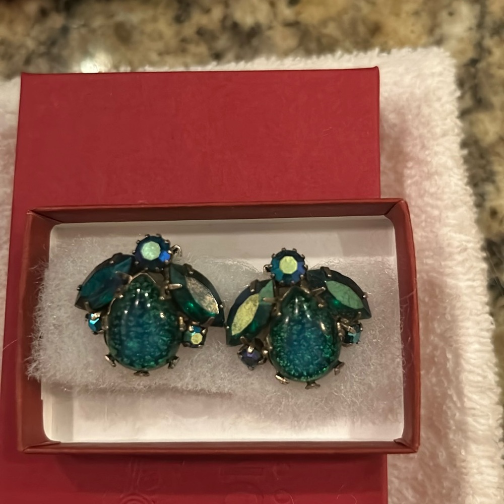 Dragons Breath Vintage Juliana Clip Earrings